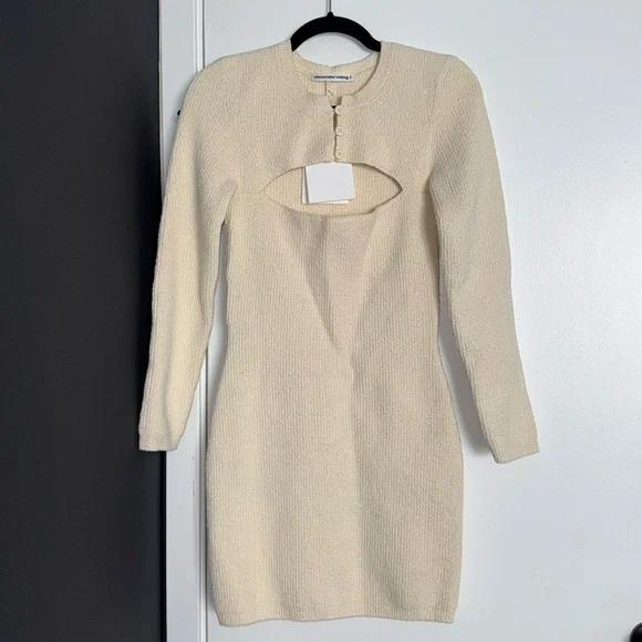 Alexander Wang Boucle Cutout Mini Bodycon Dress - Picture 2 of 4